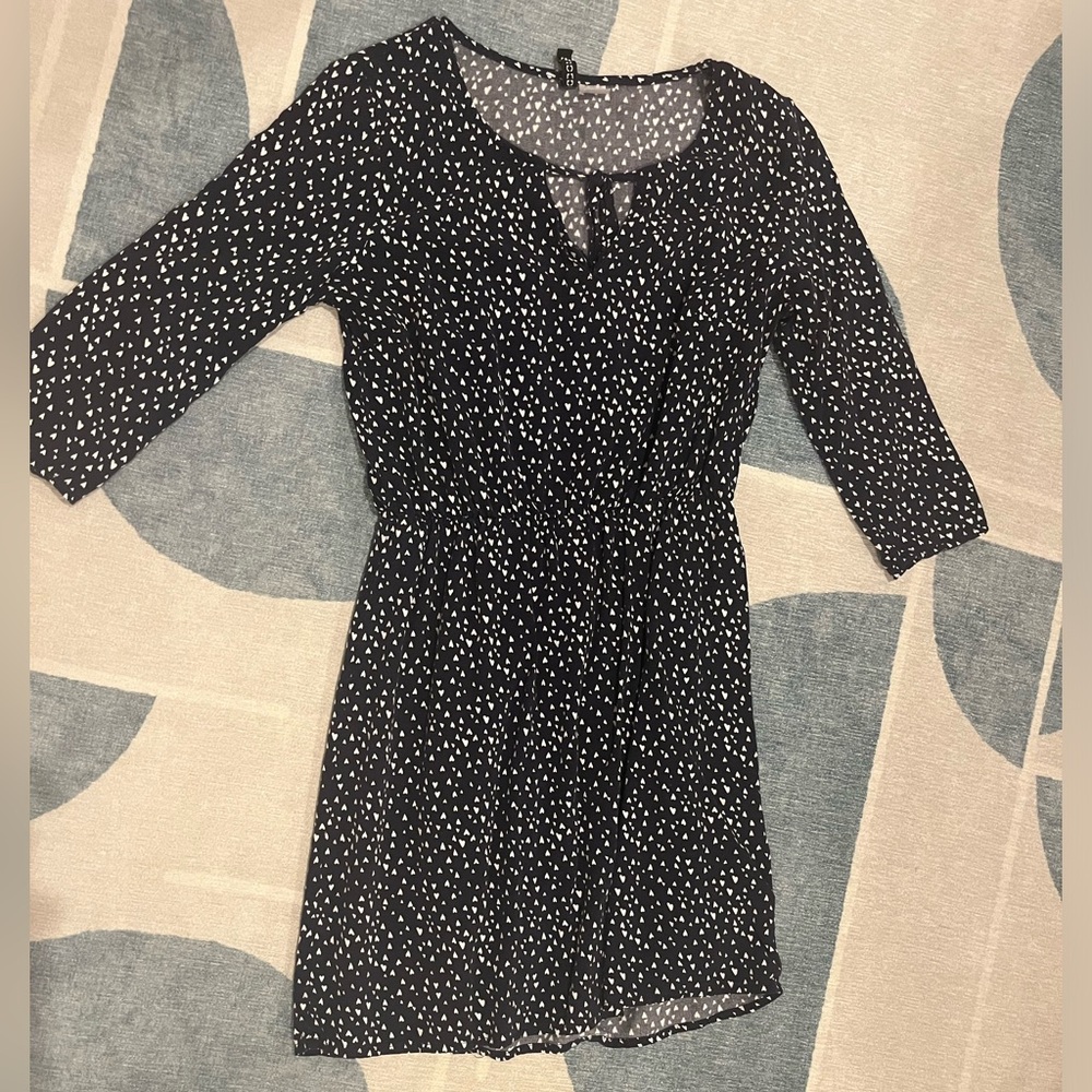 Navy H&M size 6 hearts dress